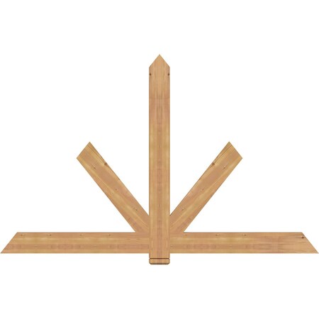 Ekena Millwork Kennewick Timber Gable Bracket, Western Red Cedar, 84"W x 53"H x 1 1/2"D x 5 1/2"F, 15/12 Pitch GBW084X53X0206KEN00SWR